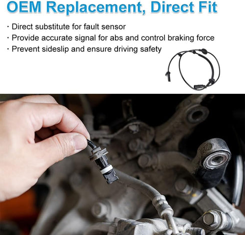ABS Wheel Speed Sensor Compatible with Buick Enclave 2008-2017,Chevrolet Traverse 2009-2017, GMC Acadia 2007-2016, Saturn Outlook 2007-2010, Front...