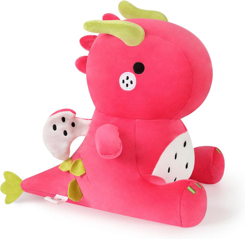 Ditucu Cute Dragon Fruit Dinosaur Stuffed Animals Plush Toys Dolls Soft Dino Pitay Plushie Birthday Gifts for Kids Girls Boys Red 12 inch...