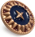 20 pcs Color Contrast Golden Star Enamel Layer Sewing Metal Shank Buttons for Coats -25mm -1"...