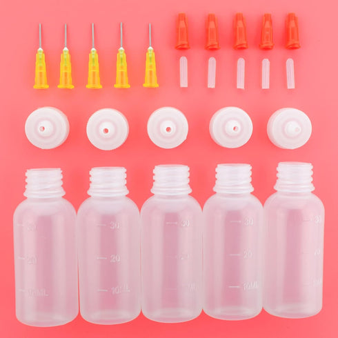 FJNATINH 30cc Needle Glue Squeeze Bottle, Precision Tip Applicator, 5 Pack...