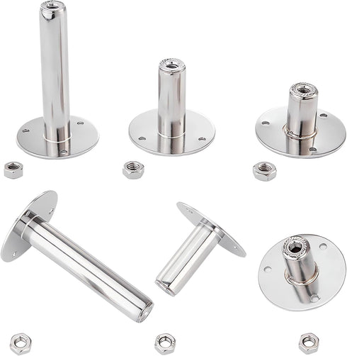 2PCS Wall Mount Ceiling Mount Pipe 304 Stainless Steel Pipe Supports Pipe Standoff Adjustable Height 30-60mm?1.18"-2.36"?for OD Pipe 15-19mm(0.59-...
