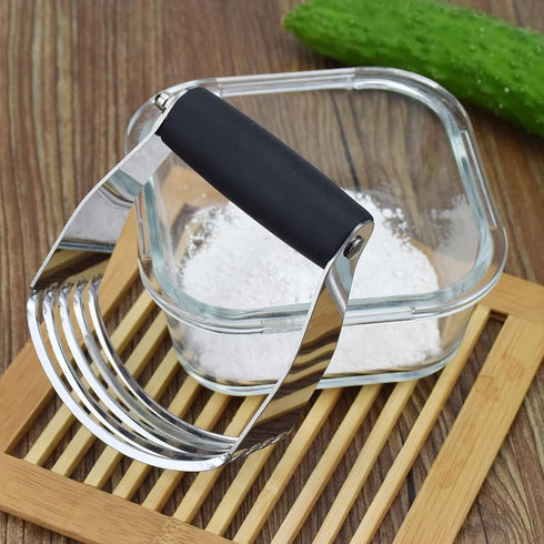 Dough Blender, Top Professional Pastry Cutter with Heavy Duty Stainless Steel Blades, Medium Size?Black ?...
