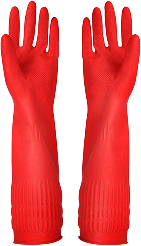 Rubber Cleaning Gloves Kitchen Dishwashing Glove 3-Pairs,Waterproof Reuseable.(Small)...