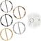 Scarf Ring Clips, 5 Pieces Hat Clips Metal Circle Buckle Belt Clip Tshirt Ties Rings Knotted Button Shawl Clips Sweater Clips Waist Cincher Clip D...
