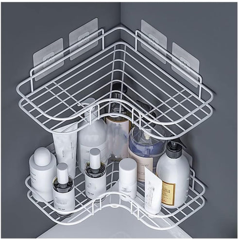 8 PCS Shower Caddy Adhesive Sticker Hook Replacement Hooks Mount for Shower Basket Bathroom Shelf Soap Dish Holder for Kitchen Strip Storage Shelv...