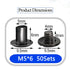 50 Sets M5*6 Gun Black Chicago Screw Kit Leather Rivets Screw Rivets Chicago Screw Buttons DIY Leather Trim...