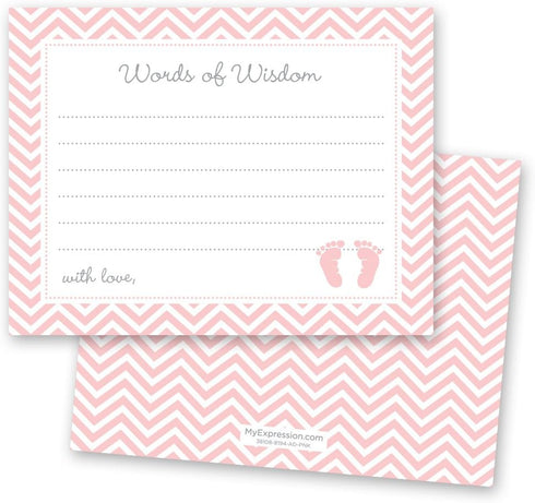 MyExpression.com 48 Cnt Pink Baby Feet Footprint Advice Cards...