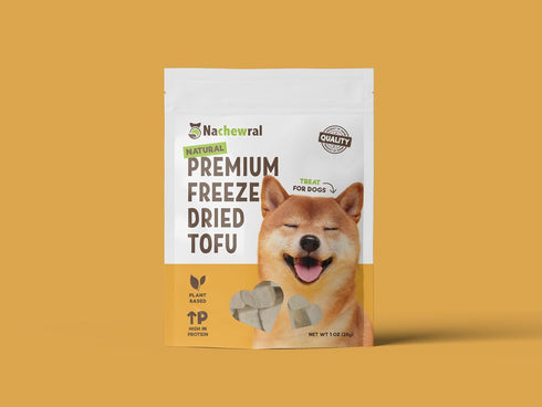 Premium Freeze-Dried Tofu for Dog Treat/All Natural, Plant Based Protein, Gluten Free, Low Calories, High in Protein, Stomach Friendly, Vegan Trea...