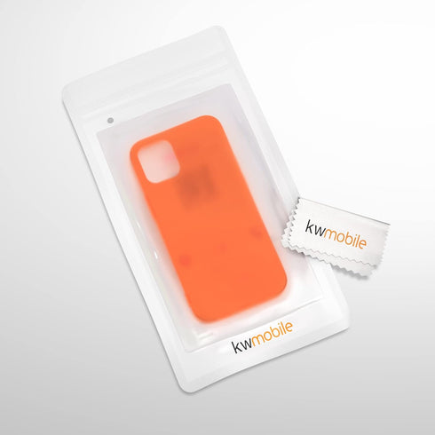kwmobile Case Compatible with Apple iPhone 12 / iPhone 12 Pro Case - Soft Slim Protective TPU Silicone Cover - Neon Orange...