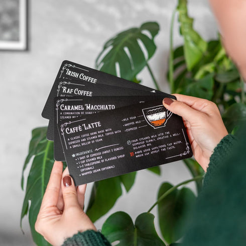 Home Barista Recipe Cards - 39 Ultimate Coffee Recipes: Step-by-Step Brewing Guide, Pro Tips & Techniques, Durable & Compact for Coffee Lovers...