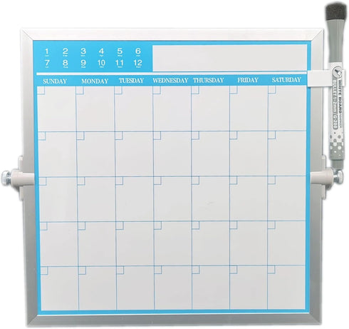 Magnetic Dry Erase Board Calendar- Easy to Clean,Desktop Double Side Monthly Whiteboard with Stand,10 Inch X 10 Inch, Portable Mini White Board Ea...