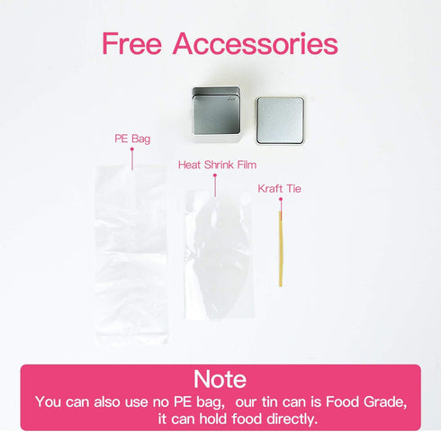 Tianhui Square Tin Can Empty Cube Steel Box Storage Container kit 65mm Series for Treats, Gifts, Favors, Loose Tea, Coffee and Crafts, Rose Gold, ...