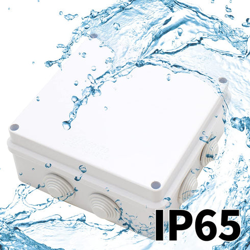 MAKERELE IP65 Waterproof Dustproof Electrical Junction Box ABS Plastic Electronics Enclosure White 5.9”×5.9”×2.8”inch(150×150×70mm)...