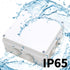 MAKERELE IP65 Waterproof Dustproof Electrical Junction Box ABS Plastic Electronics Enclosure White 5.9”×5.9”×2.8”inch(150×150×70mm)...