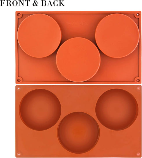 FUNSHOWCASE Large Round Disc Candy Silicone Molds 2-Bundle...