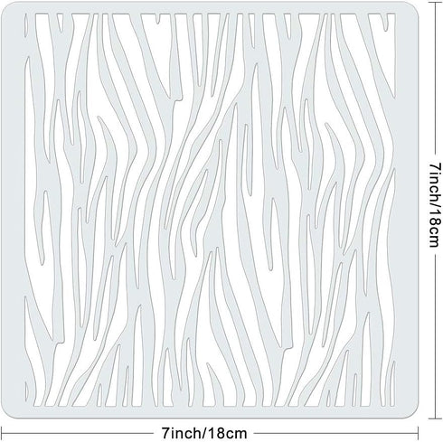 CINPIUK 9PCS Animal Print Cookie Stencils for Cake Painting, Safari Animal Print Airbrush Stencil includes Snakeskin Leopard Zebra Alligator Scale...