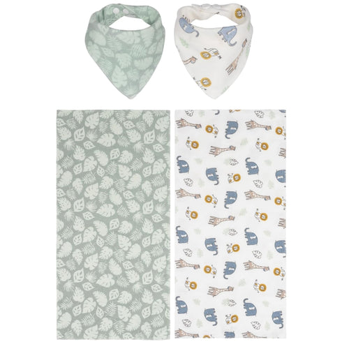 Trend Lab Tanzania Bib and Burp Cloth Set...