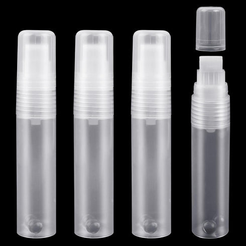 4 Pack Paint Pens 15 mm White Empty Acrylic Permanent Marker Clear Acrylic Paint Marker Pens Fine Point Refillable Marker Pen for Wood Ceramic Met...