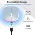 Wireless Bluetooth Mouse for iPad/MacBook Pro/Air/Laptop/pc Rechargeable Silent Mouse Portable Slim for Surface Pro/Lenovo/Samsung Tablet (LED/Sil...
