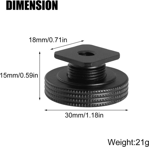 1/4" Female Thread to Hot Shoe Adapter LUORNG 2PCS Hot Shoe Mount Adapter with 1/4 to 1/4 inch Male Screw for Magic Arm, Video Light,Monitor...