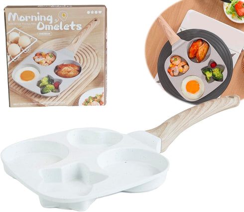 4 Cups Egg Pans?Omelette Pan?Egg Pans Nonstick Easy Clean,Crepe Pan Egg Mold for Breakfast Sandwiches Compatible with Gas Stove and Induction Cook...