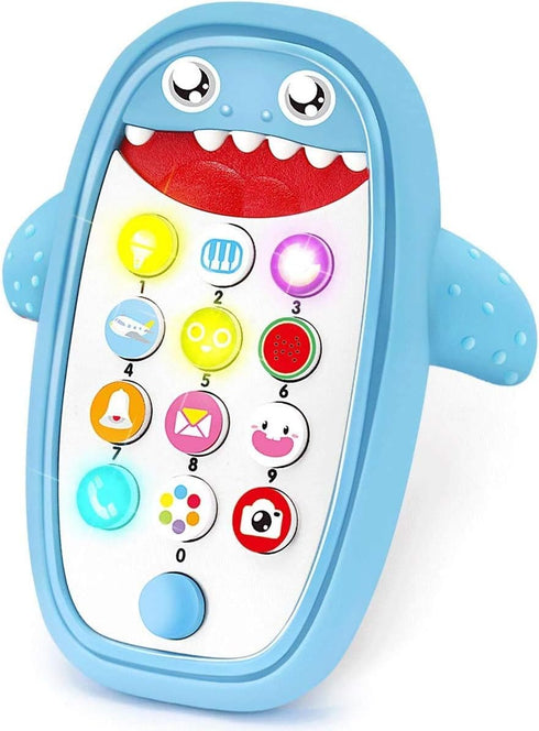 Baby Musical Toys,Baby Shark Phone Toys with Light and Sound, Teething Phone Toy for Babies - Play and Learn for Children and Toddlers...