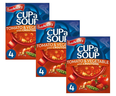 Batchelor's Tomato & Vegetable Cup a Soup with Croutons 4's 104g (3 Pack)...