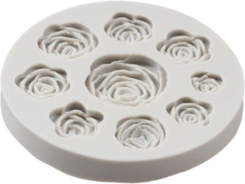 Rose Flower Silicone Mold Flower Fondant Chocolate Candy Molds For Flower Cake Decoration Cupcake Topper Sugar Craft Polymer Clay Gum Paste...