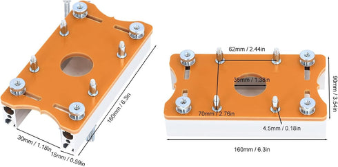 Trimming Machine Slotted Bracket, 2 in 1 Invisible Fastener Slotting Bracket for Woodworking, Aluminum Alloy Wood Router Slotting Locator, Woodwor...