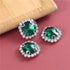 Flat Back Rhinestones Buttons Embellishments with Diamond, Sew On Crystals Glass Rhinestone for Clothing Wedding Bouquet(20pcs) Peacock Green...
