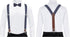 Jacob Alexander Men's Polka Dot Y-Back Suspenders Braces Convertible Leather Ends and Clips...