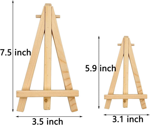 7.5 Inch Mini Wood Display Easel, 10 Pcs Tabletop Easels for Displaying Photos, Picthres...