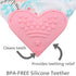 Reversible Baby Teething Bibs - Attached Pink Heart Teether - Boho Antler - Set of 2...