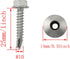 20pcs #10 x 1 Inch Metal Roofing Screws Galvanized Hex Head Sheet Metal Roof Screw for Corrugated Roofing...