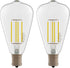 Dream lighting LED Edison Bulb 3W, 150 Lumens, Neutral White 3500K, LED Vintage Replace Globe Dinette Light Fixtures, pack of 2...