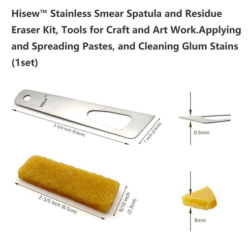 Glue Application Tools Kit for Craft and Art Working,DIY Supplies, (Smear Spatula and Glue Residue Eraser)...