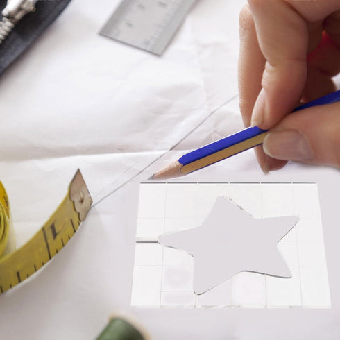 EXCEART Quilting Template Clear Acrylic Star Shaped Sewing Stencil Reusable Quilting Template Rulers for DIY Embroidery Patchwork...