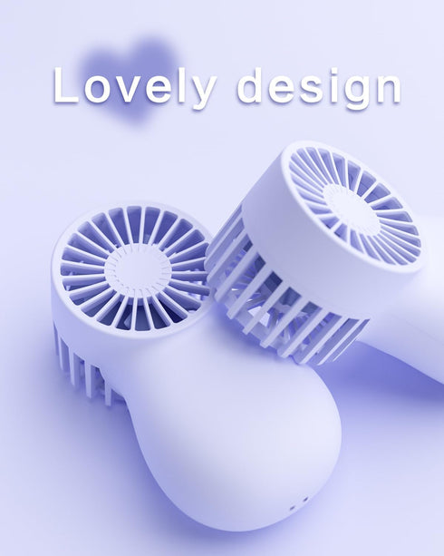Yinken Mini Handheld Fan Battery Operated Small Personal Portable Speed Adjustable USB Rechargeable Fan Cute Design Powerful Eyelash Fan for Styli...