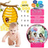 Honeycomb Bee Baby Monthly Milestone Blanket 48x40in Nursery Newmom Gifts Age Growth Tracker with Bonus Marker LHFS835...