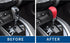 Compatible with DIY Genuine Leather Gear Shift Knob Cover Interior Accessories Protective Cover for Nissan Rogue 2014 2015 2016 2017 2018 2019 202...