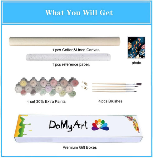 DoMyArt Acrylic Paint by Number Kit On Canvas for Adults Beginner, Paint with Acrylic Animals Art Painting Kits DIY Adult Crafts Acrylic Art Proje...