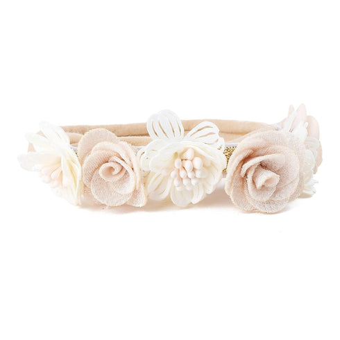 Baby Girl Floral Headband Nylon Flower Crown Elastic Hairband 3pcs Hair Accessories Gift for Girls (30#)...