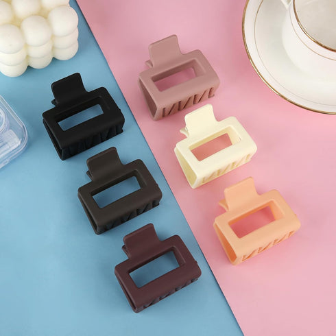 Hair Clips square Claw 6 Pieces Large Matte Bridesmaid Hair caw Clips Teen Girls Cute Hair Clips for Thick Hair Accessories Non Slip Bridesmaid Pr...