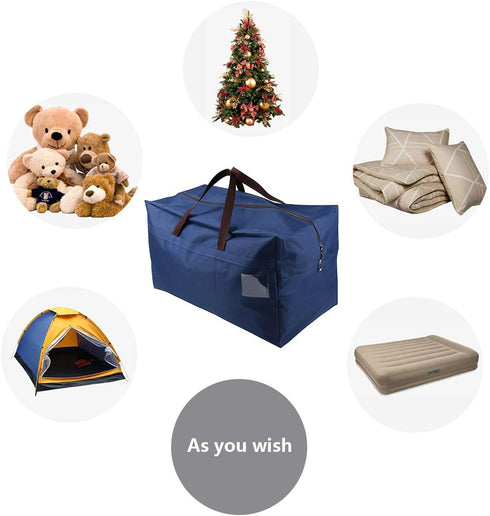 AMJ 100L Large Storage Bag for Comforters, Blankets, Clothes, Quilts and Towels, Better and Sturdy Organizer Bag, Thick Ultra Size Under Bed Stora...