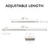 Design House 561019 Classic Adjustable Shower Rod for Bathroom, 36 to 63-inch, Polished Chrome...