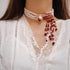 Dripping Blood Necklace,Man-made Pearls Choker Halloween Party Beads Necklace Vampire Witch Party Costume...