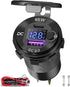 83W 12V USB Power Outlet, Qidoe Aluminum 65W PD USB-C Laptop Charger Socket and 18W QC3.0 Car USB Port with Digital Voltmeter Button Switch Smart ...