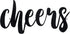 Pangda Cheers Sign for Home Bar Cheers Wall Decor Metal Sign for Home Office Living Room Decoration, Black, 13.78 x 5.91 Inch...
