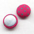 Chenkou Craft 100pcs 12MM(1/2") Polka Dot Flatback Fabric Covered Button Scrapbooking Craft (Multi-color)...