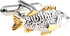 Fish 2 Tone Pair Fishing Cufflinks in a Presentation Gift Box & Polishing Cloth...